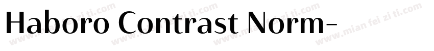 Haboro Contrast Norm字体转换